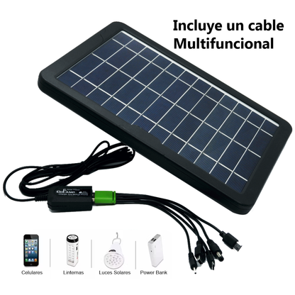 Panel Solar Portátil 15W Para Baterías Y Dispositivos 12V